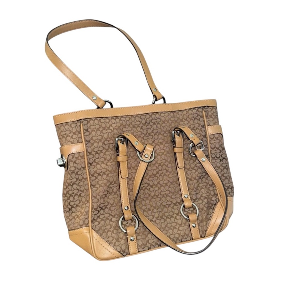 COACH Signature Gallery Monogram Tote Handbag